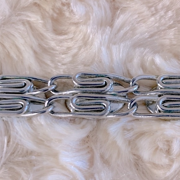 Silvertone Multi-Scroll Chain Necklace - Picture 3 of 5